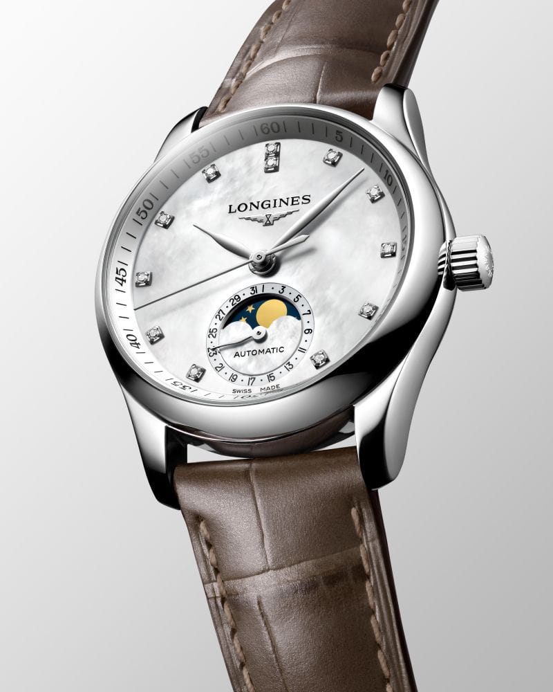 Longines Longines Master Collection L2.409.4.87.4, master collection швейцария женские часы на браслете кожаный боковой вид