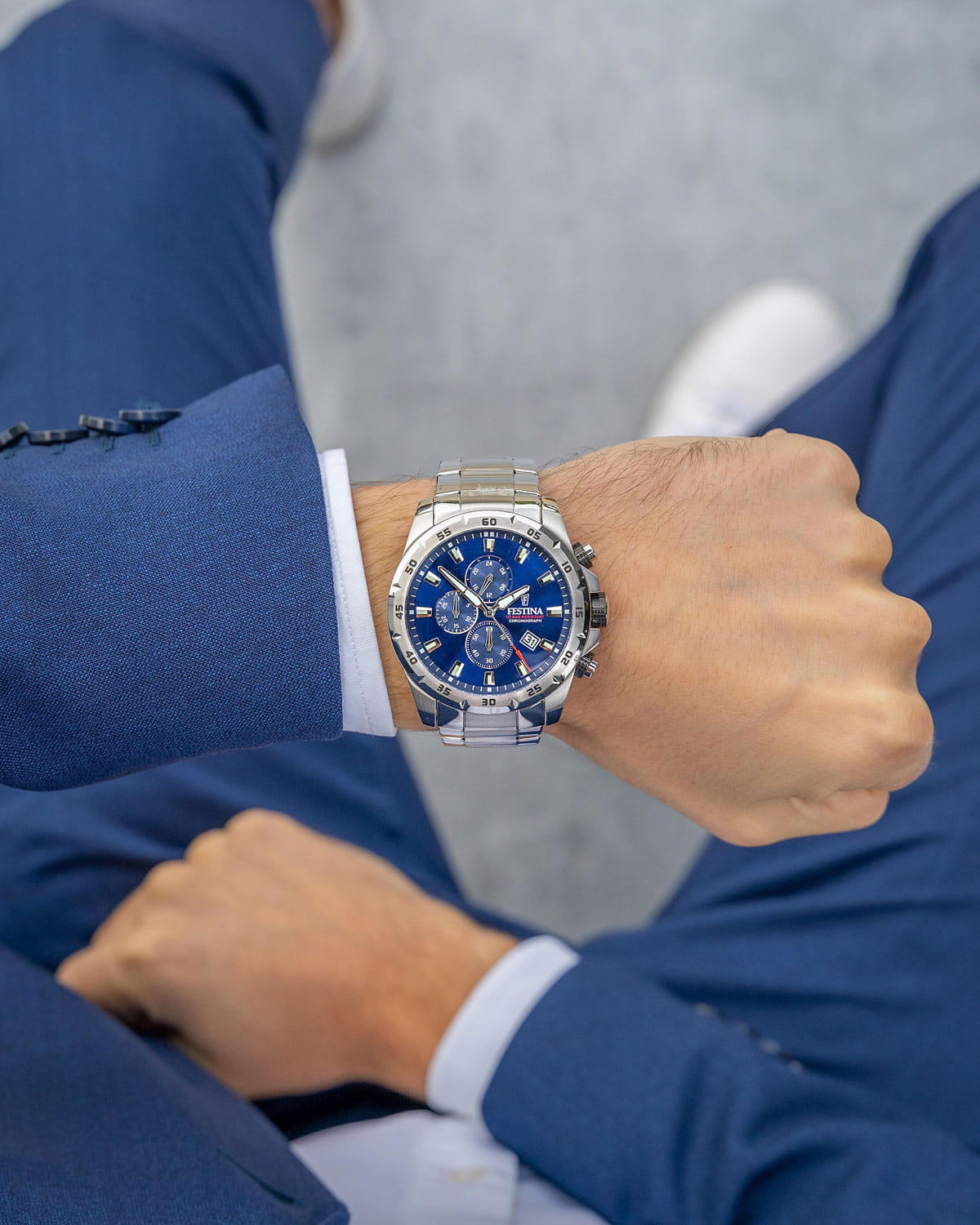 Festina Festina Chrono Sport F20463/2 мужские часы синий циферблат на запястье