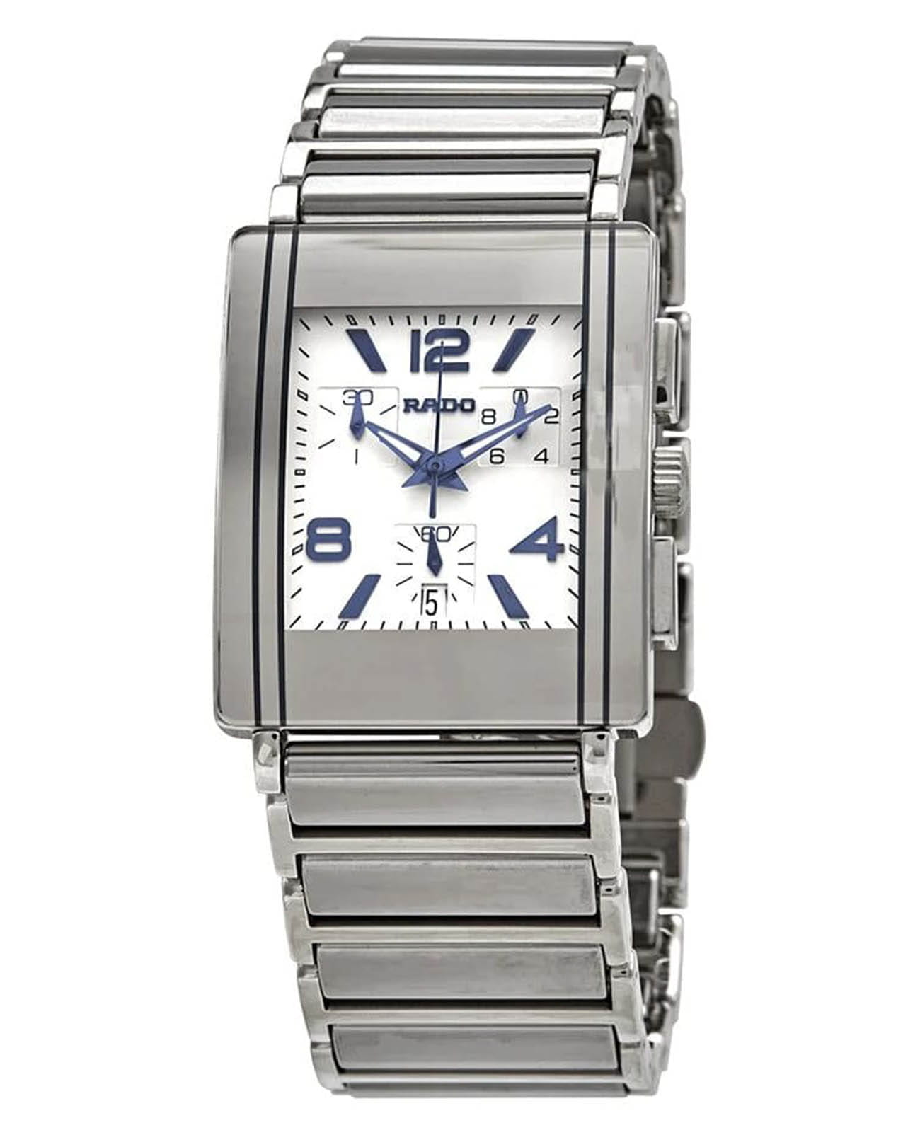 Rado Rado Integral R20591102  R20591102 кварцевые женские часы белый циферблат, браслет сталь + ceramos™ — вид спереди