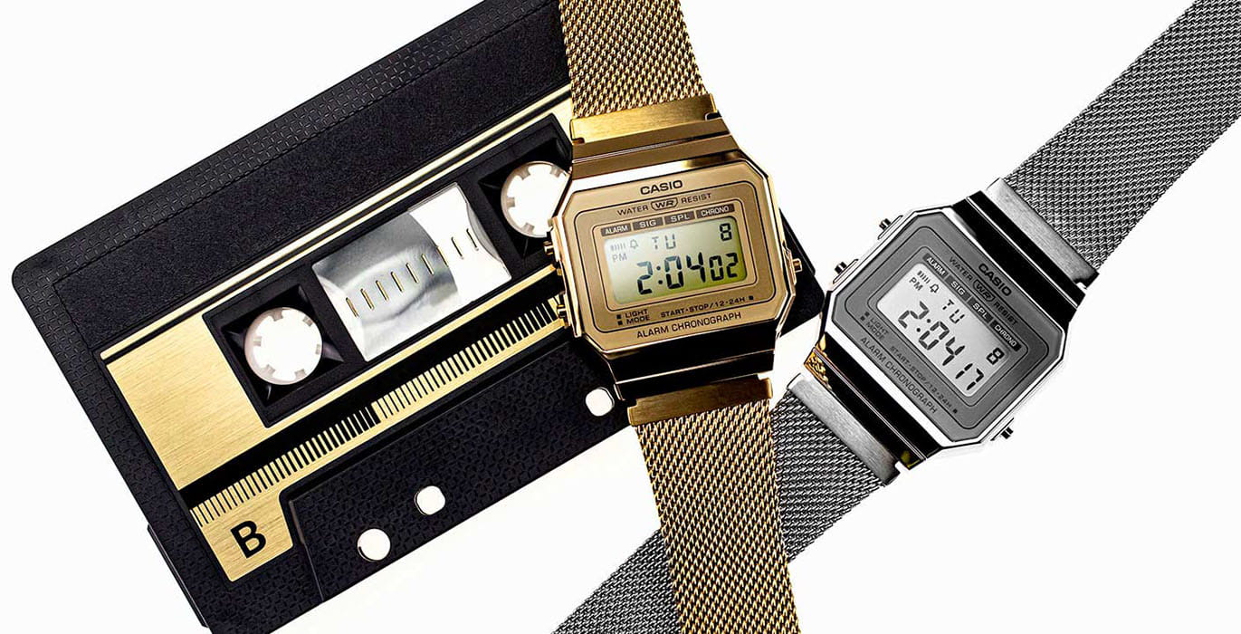 Casio A700WEMG-9A мужские часы застежка крупным планом