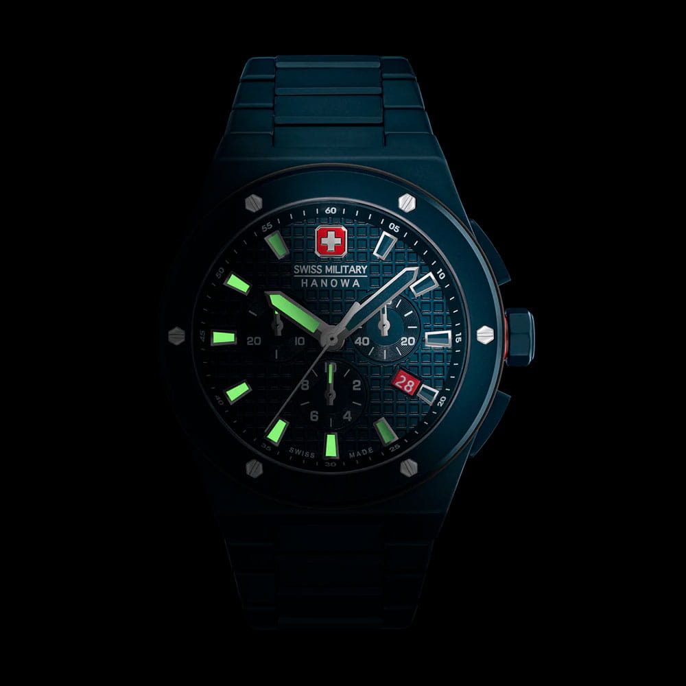 Swiss Military Hanowa Swiss Military Hanowa Sidewinder Ceramic SMWGI0002281 мужские часы синий циферблат на запястье