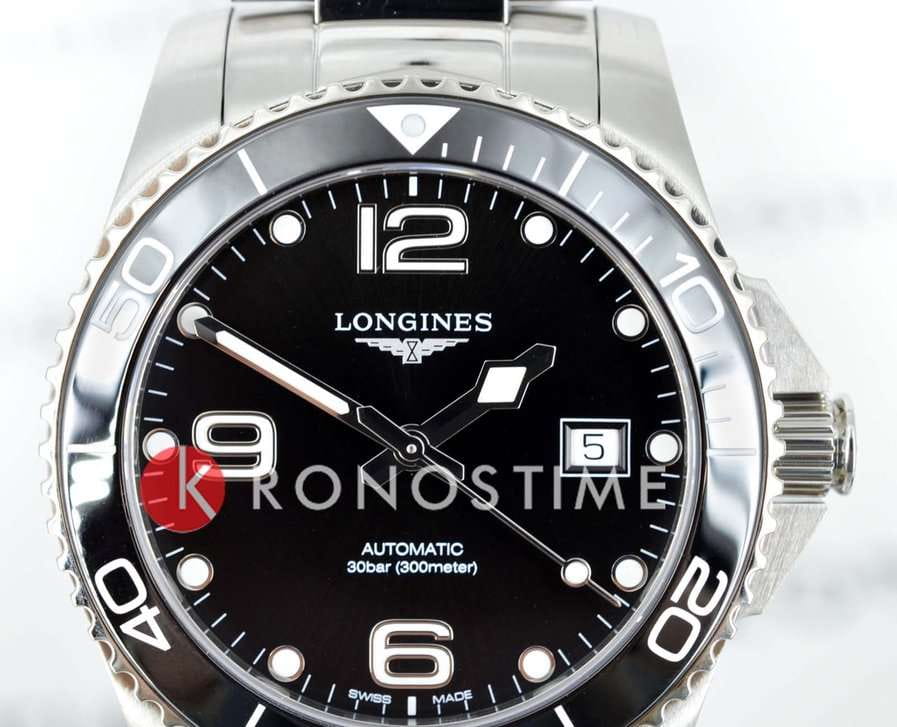 Longines Longines HydroConquest L3.781.4.56.6, hydroconquest швейцария мужские часы на браслете нержавеющая сталь боковой вид