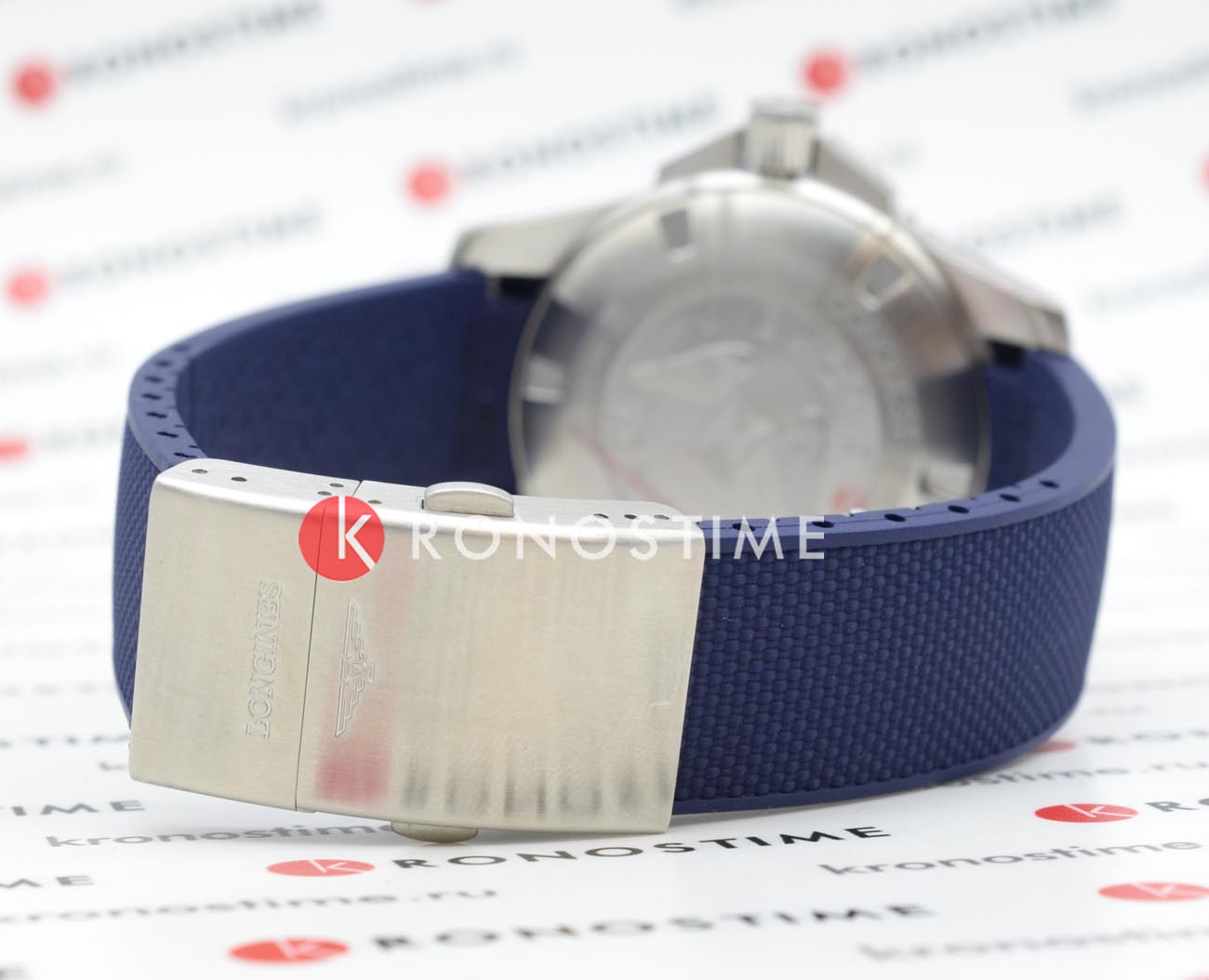 Longines Longines HydroConquest L3.782.4.96.9 мужские часы синий циферблат на запястье