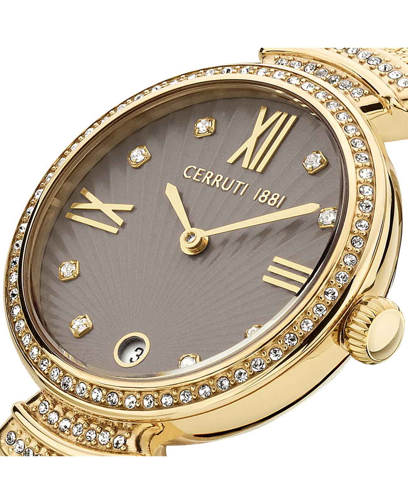Cerruti 1881 Cerruti 1881 Cerrisi CIWLH2205503 женские часы бежевый циферблат на запястье
