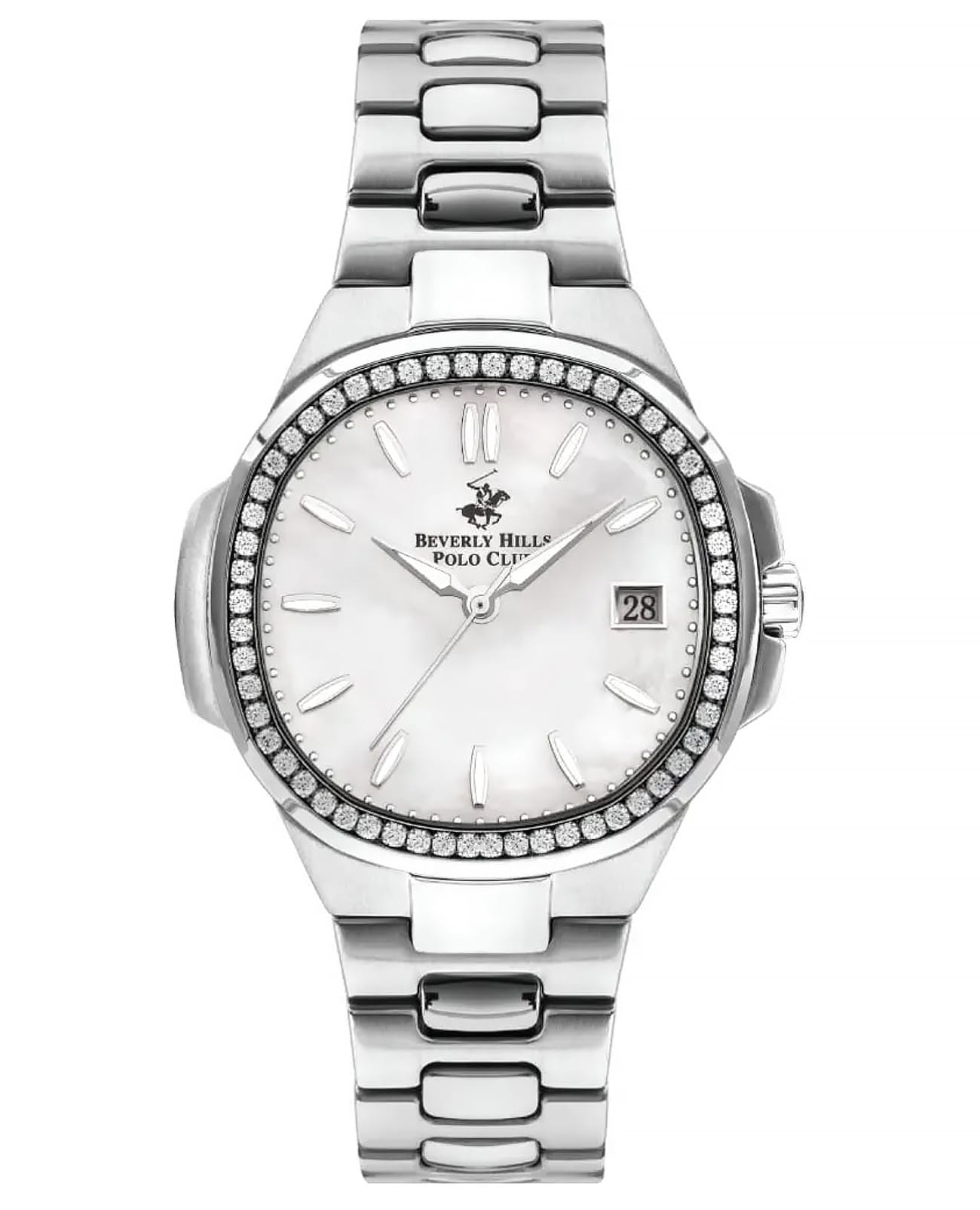 Beverly Hills Polo Club Beverly Hills Polo Club BP3320X.320  BP3320X.320 кварцевые женские часы перламутровый циферблат, браслет нержавеющая сталь — вид спереди