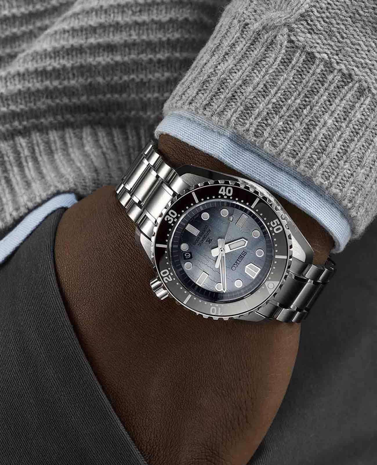 Seiko Seiko Prospex Sea SLA073J1, prospex япония мужские часы на браслете нержавеющая сталь боковой вид