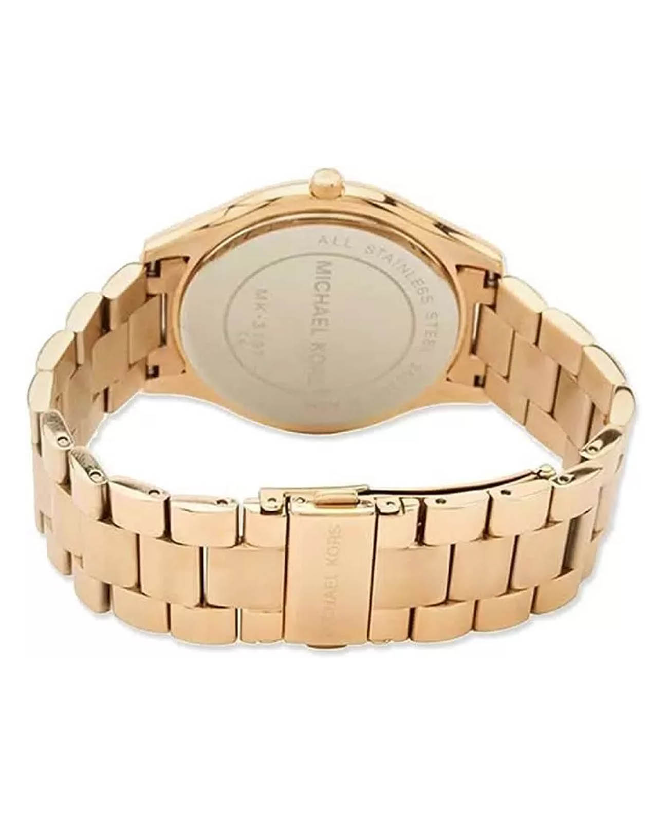 Michael Kors Michael Kors Slim Runway MK3293,  сша женские часы на браслете сталь c pvd покрытием боковой вид