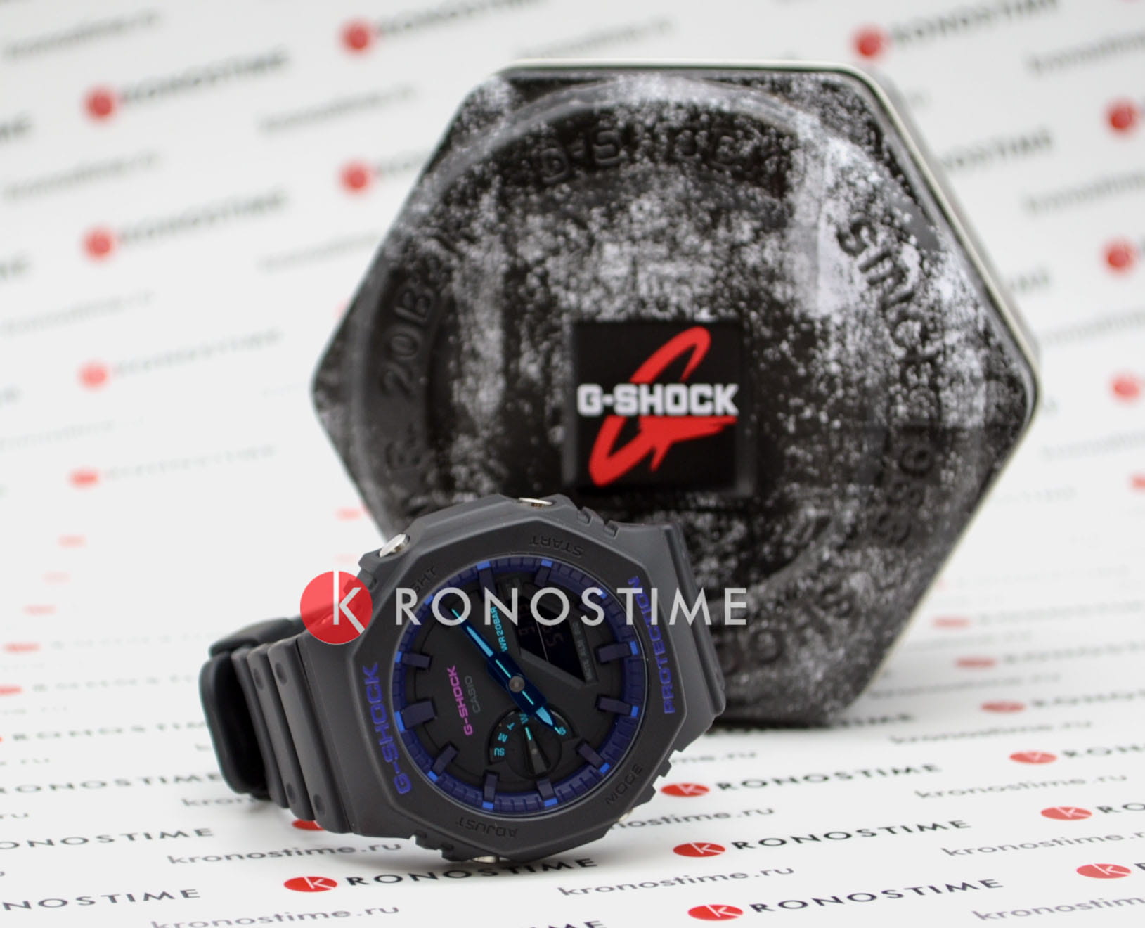 Casio Casio G-Shock Virtual Blue GA-2100VB-1ADR (GA-2100VB-1A) - наручные мужские часы наручные часы в перспективе черный циферблат