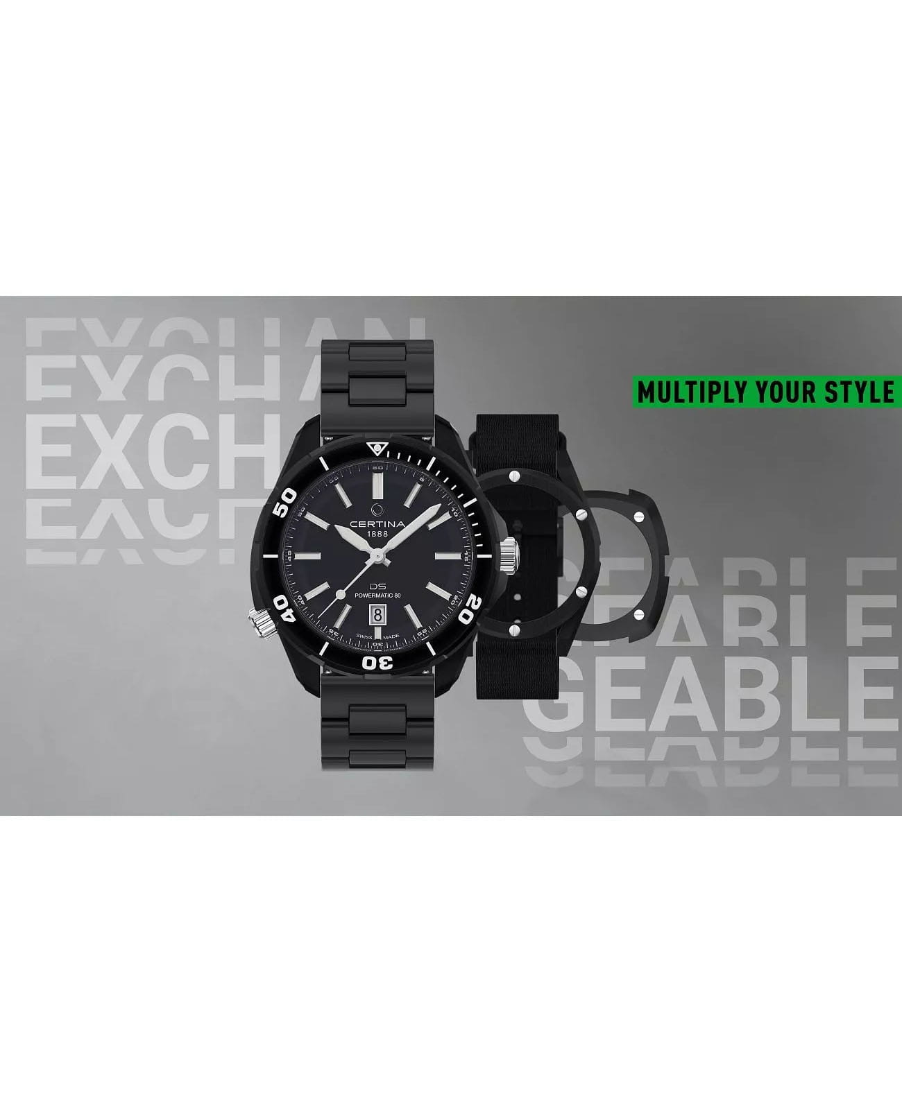 Certina Certina DS+ C041.407.39.051.00 спортивные наручные часы, вид спереди