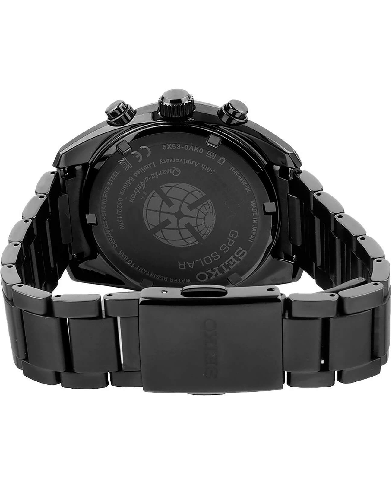 Seiko Seiko Astron GPS Solar SSH023J1 мужские часы черный циферблат на запястье