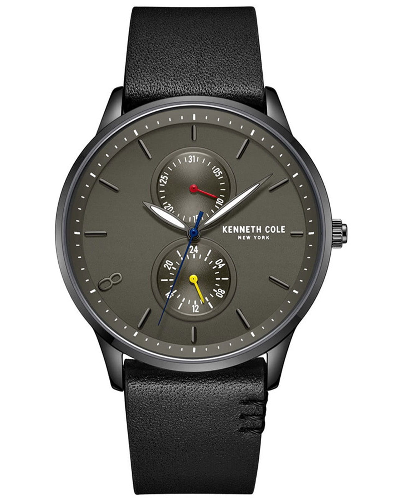 Kenneth Cole Kenneth Cole Classic KCWGF2233403  KCWGF2233403 кварцевые мужские часы черный циферблат, браслет кожаный — вид спереди