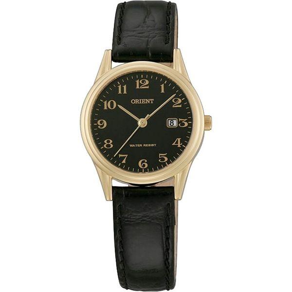 Orient Orient SZ3J003B (FSZ3J003B)  FSZ3J003B  женские часы черный циферблат, браслет кожа + текстиль — вид спереди