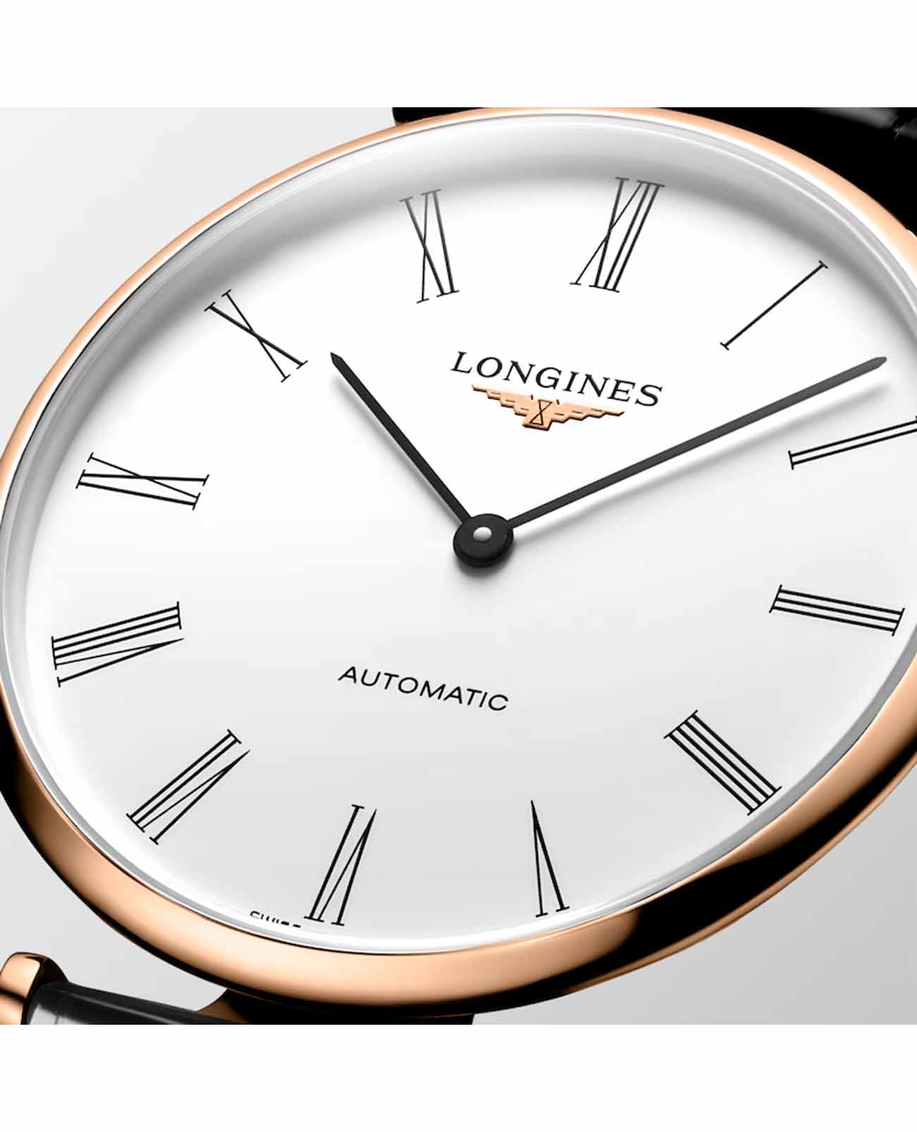 Longines Longines La Grande Classique L4.918.1.91.2 механические мужские часы часы крупный план белый циферблата
