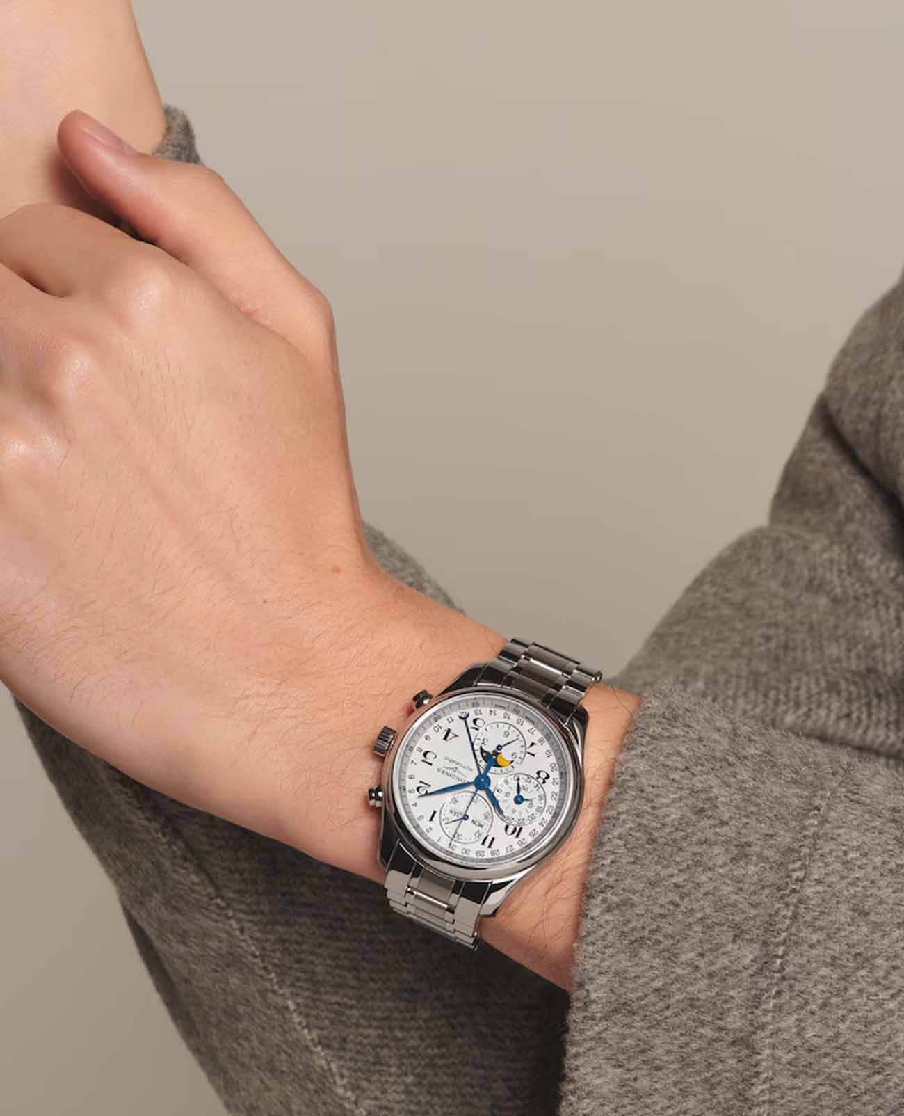 Longines Longines Master Collection L2.773.4.78.6 мужские часы серебристый циферблат на запястье