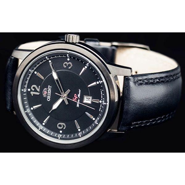 Orient Orient UNF1002B (FUNF1002B), classic automatic япония мужские часы на браслете кожа + текстиль боковой вид