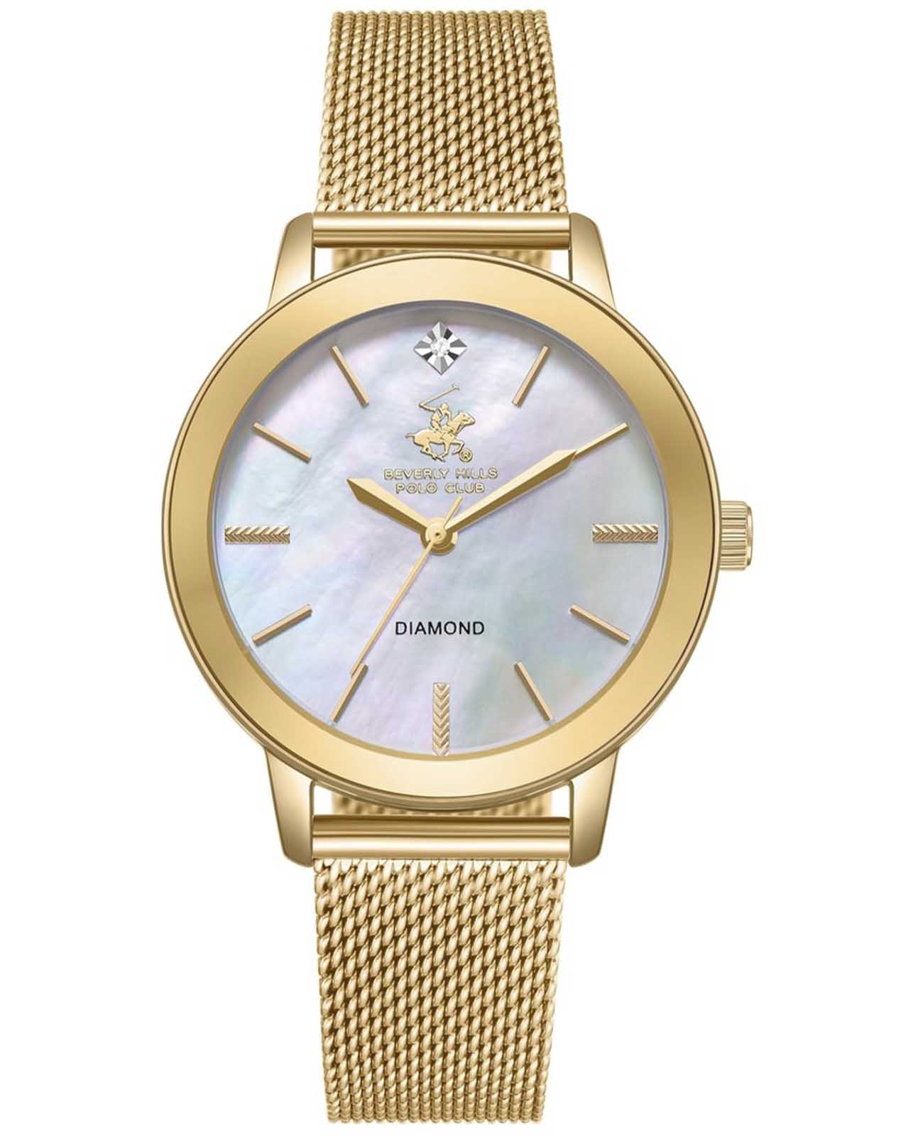 Beverly Hills Polo Club Beverly Hills Polo Club BP3734C.120  BP3734C.120 кварцевые женские часы перламутровый циферблат, браслет нержавеющая сталь с ip-покрытием — вид спереди