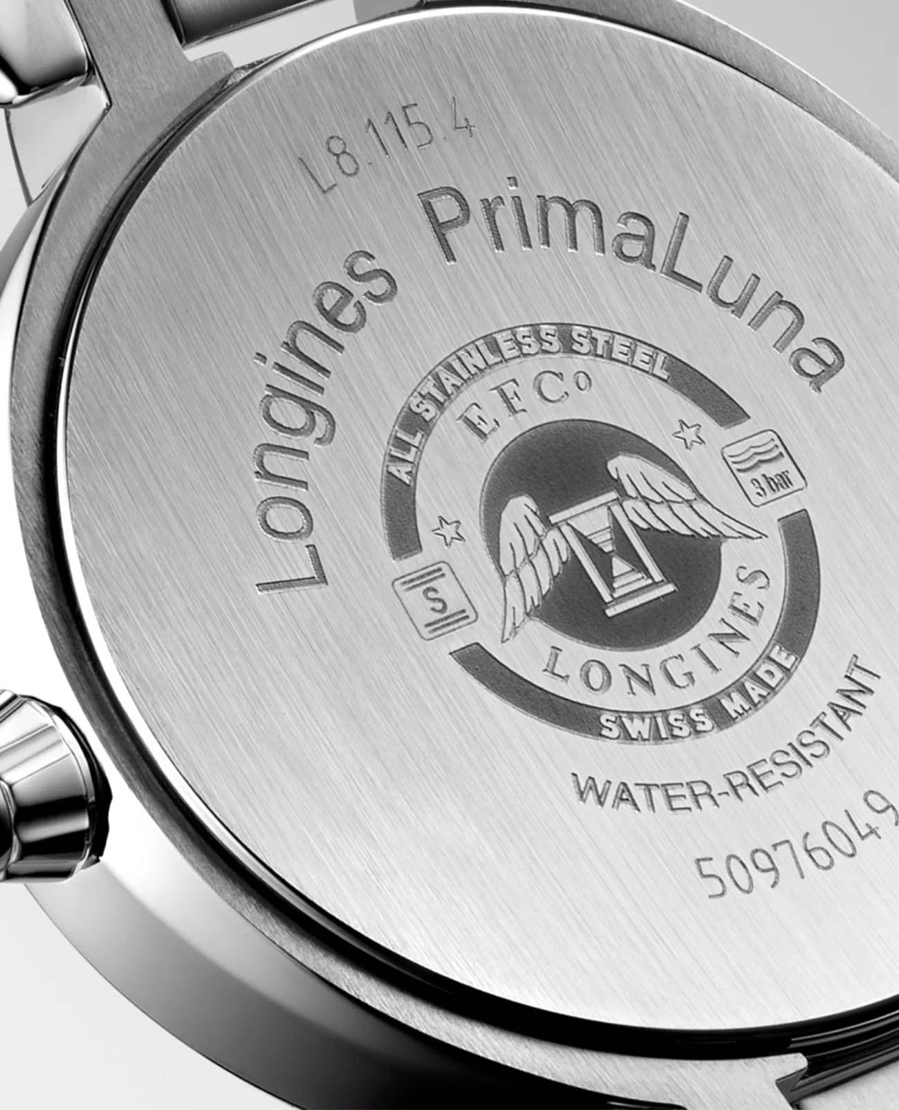 Longines Longines PrimaLuna L8.115.4.91.6 женские часы синий циферблат на запястье