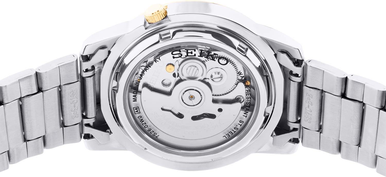 Seiko Seiko 5 Regular SNKE54J1 механические мужские часы часы крупный план белый циферблата