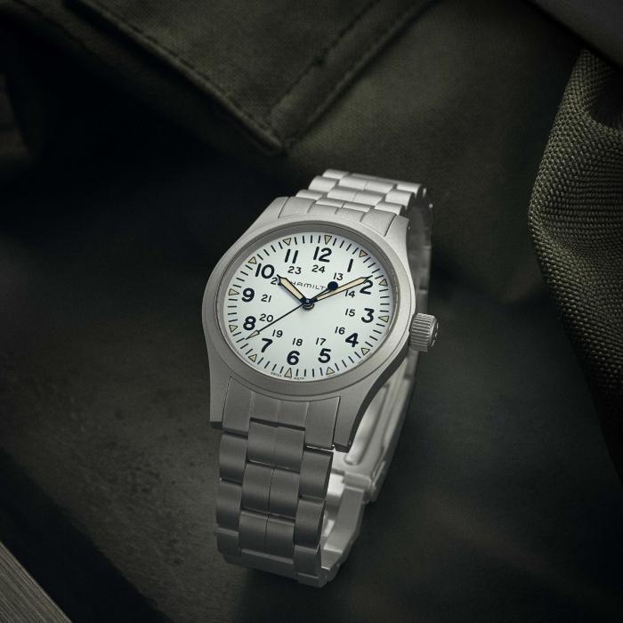 Оригинальные часы Hamilton Hamilton Khaki Field Mechanical H69439111 механические калибр механизма h-50 общий вид