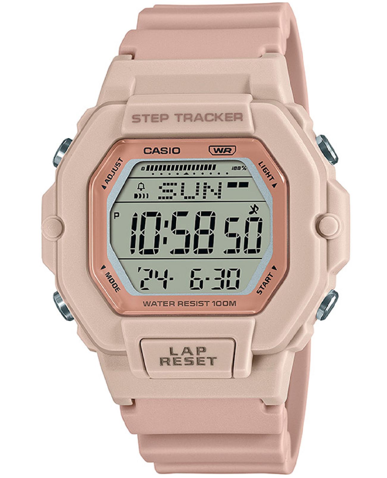 Casio Casio Digital LWS-2200H-4AVDF (LWS-2200H-4A)  LWS-2200H-4A кварцевые мужские часы  циферблат, браслет пластик — вид спереди