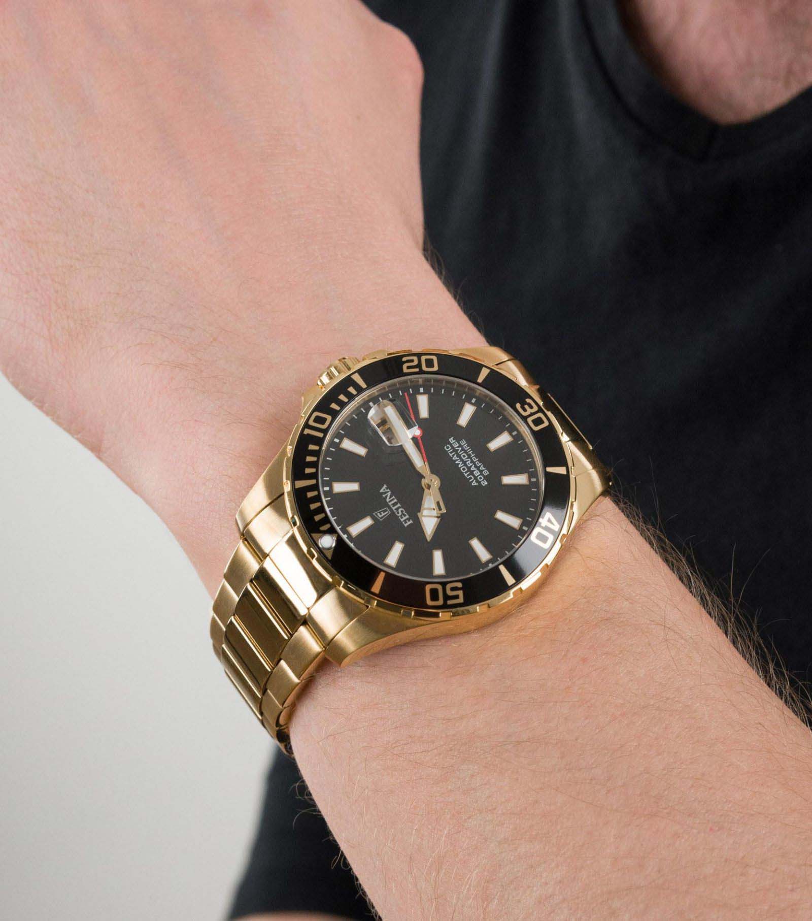 Festina F20533/2 мужские часы застежка крупным планом