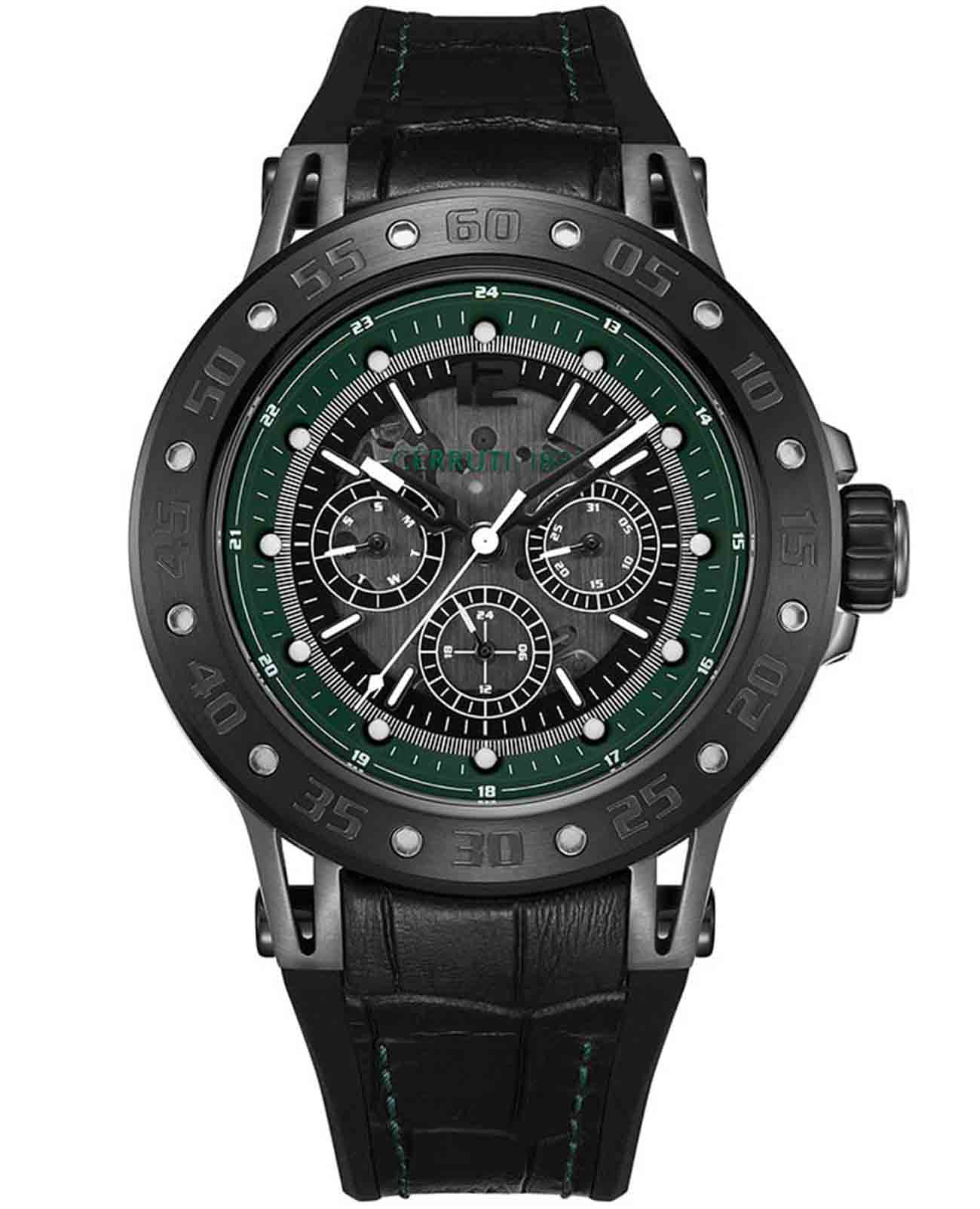 Cerruti 1881 Cerruti 1881 Velletri CIWGB0042302  CIWGB0042302 кварцевые мужские часы  циферблат, браслет кожаный — вид спереди