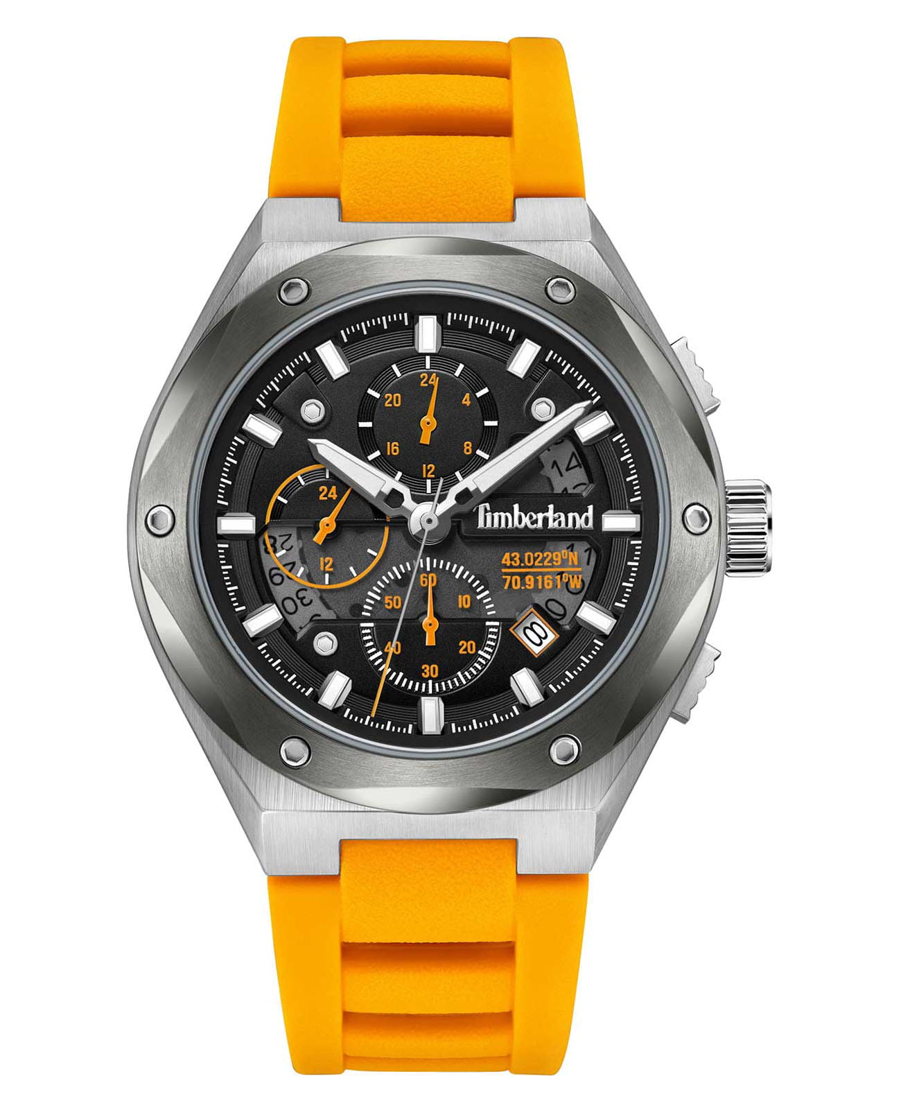 Timberland Timberland  Abbotville TDWGQ2231202  TDWGQ2231202 кварцевые мужские часы серый циферблат, браслет силикон — вид спереди