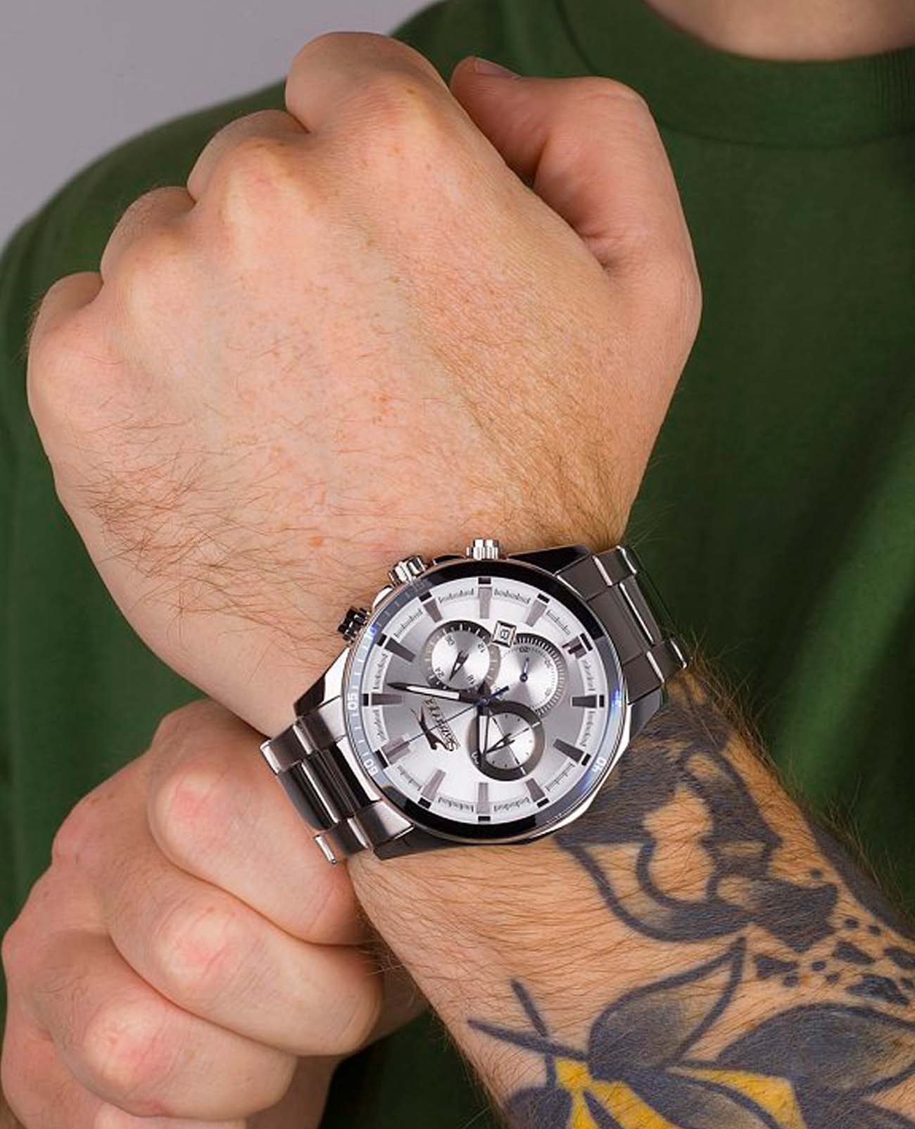 Slazenger Slazenger Sport SL.09.2078.2.02,  англия мужские часы на браслете суперметалл боковой вид