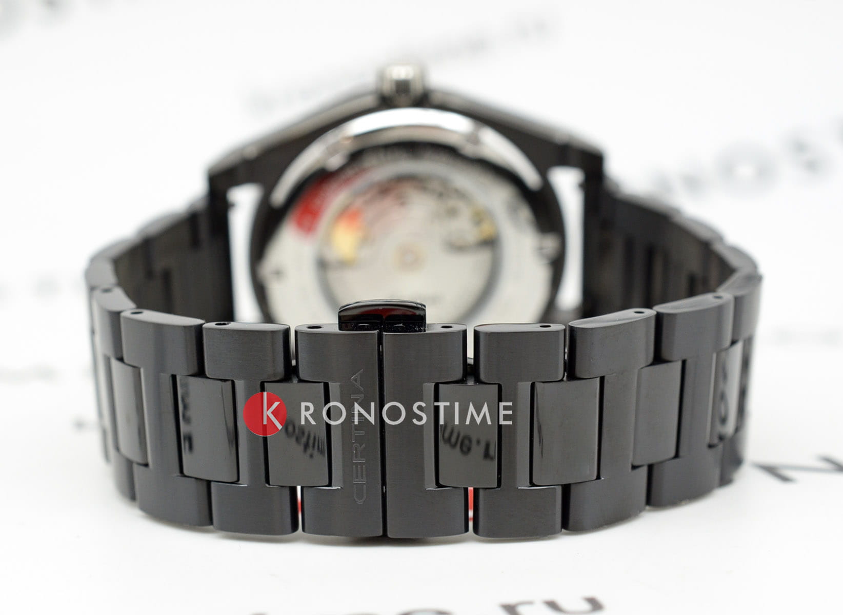 Certina Certina DS+ C041.407.39.051.00 механические мужские часы часы крупный план черный циферблата