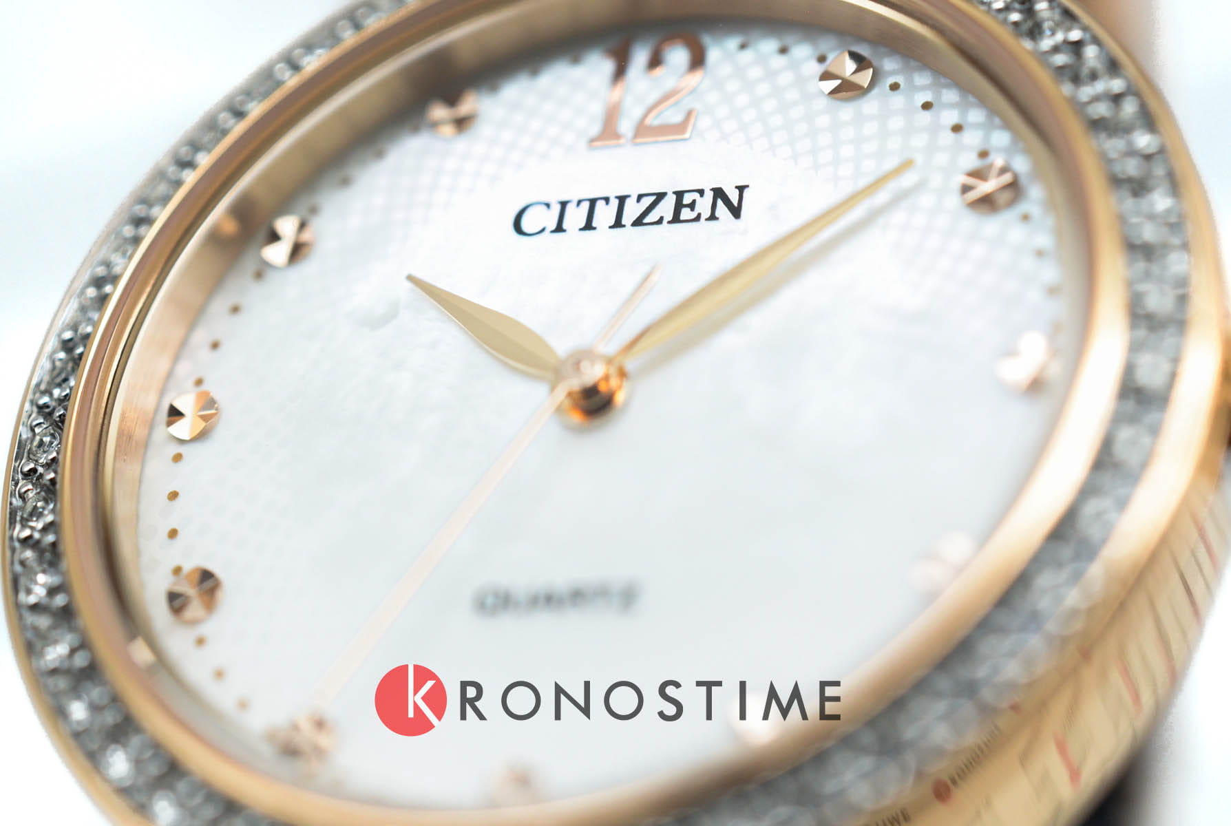Citizen Citizen Elegance EL3108-53D кварцевые женские часы часы крупный план перламутровый циферблата