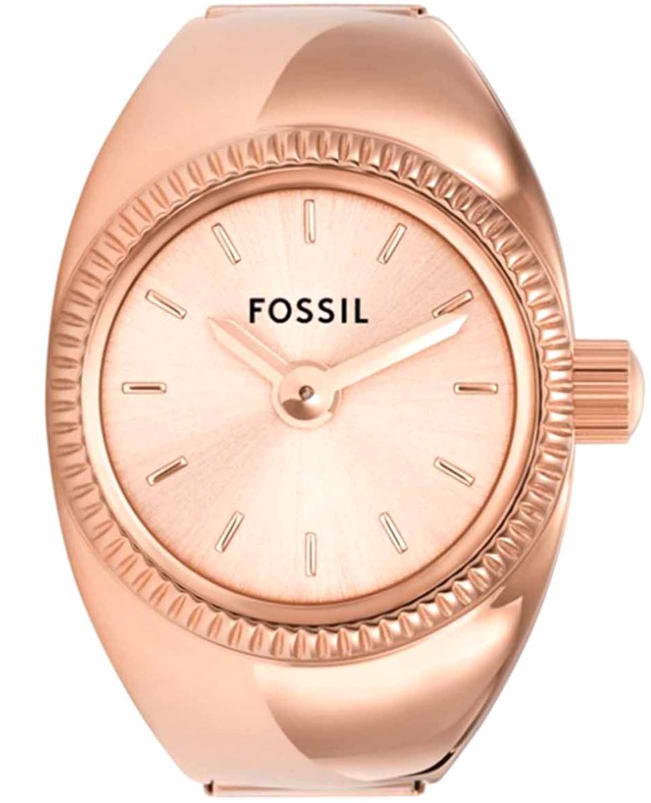 Fossil Fossil Watch Ring ES5247  ES5247 кварцевые женские часы золотой циферблат, браслет нержавеющая сталь с ip-покрытием — вид спереди