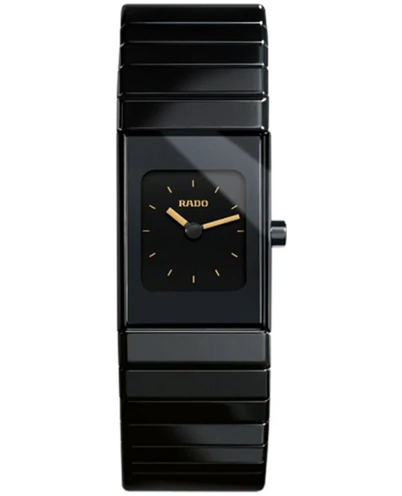 Rado Rado Ceramica R21540252  R21540252 кварцевые женские часы черный циферблат, браслет керамика — вид спереди