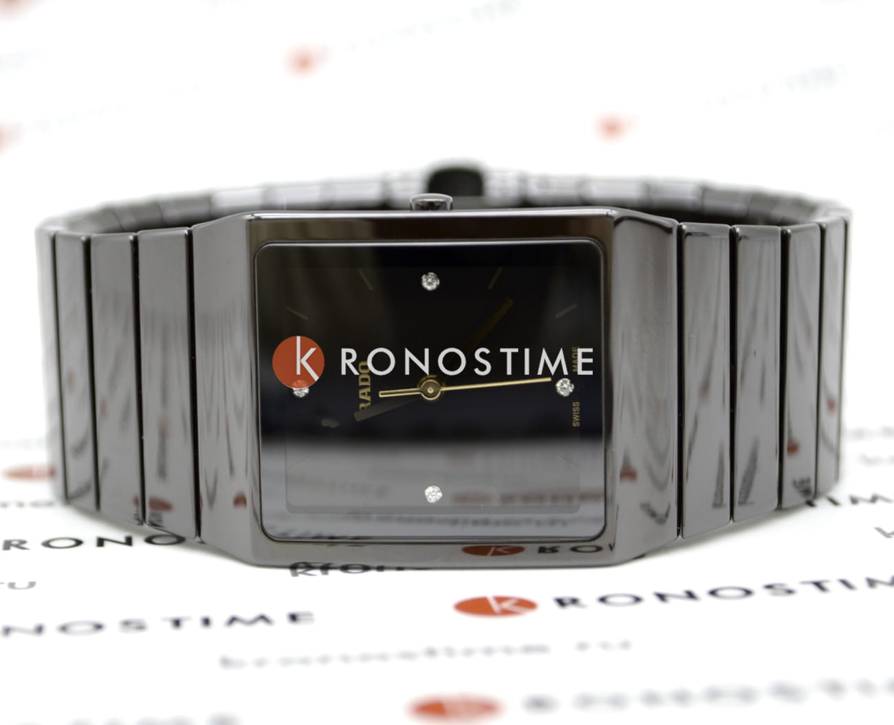 Rado Rado Ceramica Diamonds R21993702, ceramica швейцария мужские часы на браслете высокотехнологичная керамика боковой вид