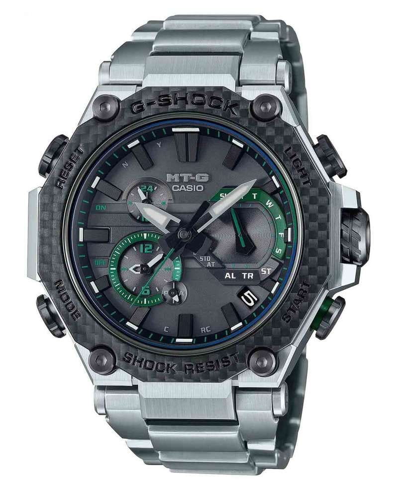 Casio Casio G-Shock Premium MTG-B2000XD-1A MTG MTG-B2000XD-1A электронные мужские часы серый циферблат, браслет нержавеющая сталь — вид спереди