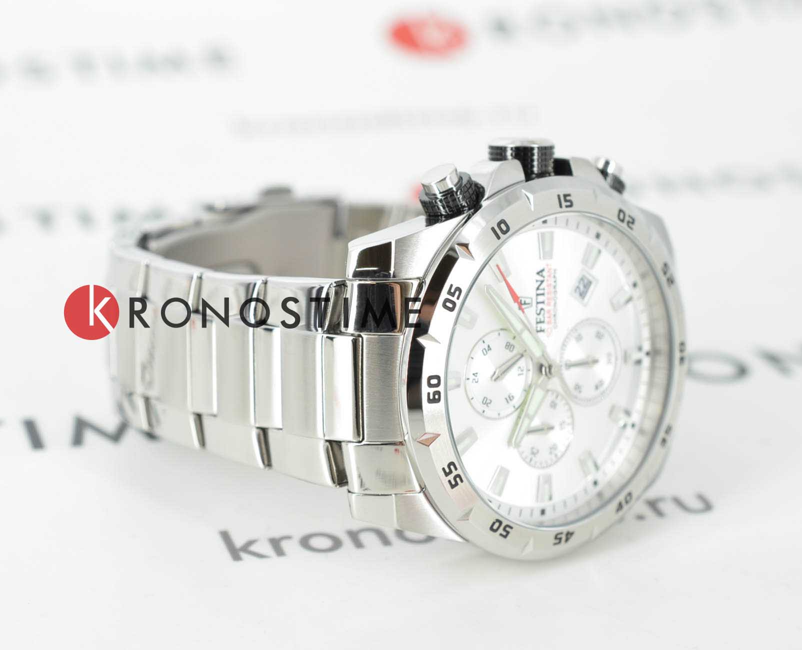 Festina Festina Chrono Sport F20463/1,  испания мужские часы на браслете нержавеющая сталь 316l боковой вид