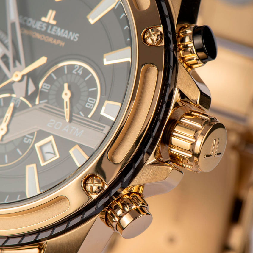 Jacques Lemans Jacques Lemans Liverpool 1-2141J, liverpool австрия мужские часы на браслете нержавеющая сталь с pvd-покрытием боковой вид
