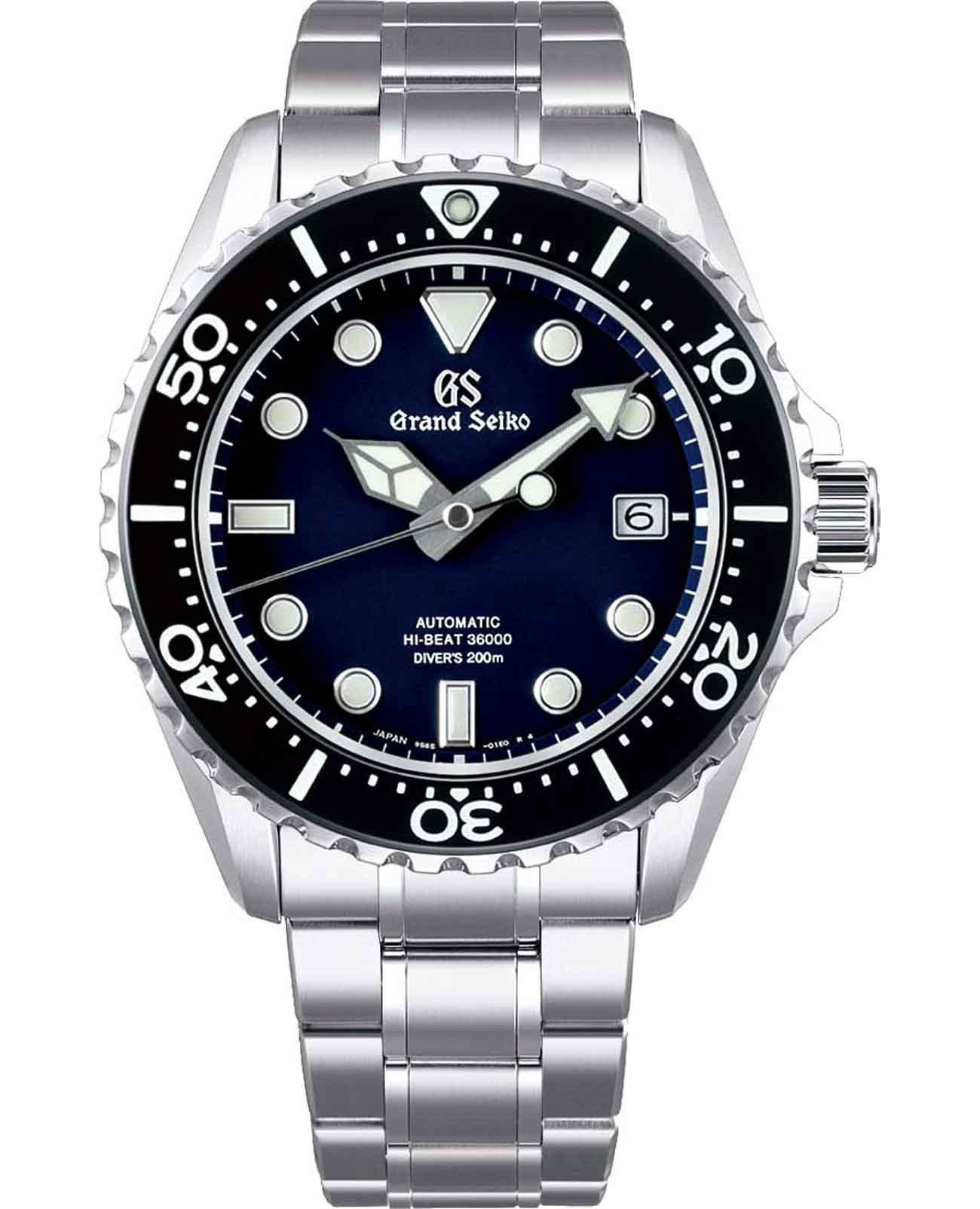 Seiko Seiko Grand Seiko SBGH289G  SBGH289G механические мужские часы синий циферблат, браслет нержавеющая сталь — вид спереди