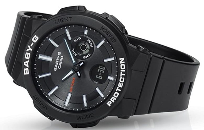 Casio BGA-255-1A женские часы застежка крупным планом