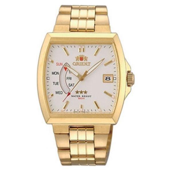 Orient Orient FPAB001W (FFPAB001W)  FFPAB001W механические мужские часы белый циферблат, браслет  — вид спереди