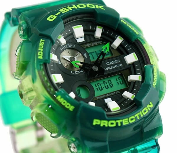 Casio Casio G-Shock GAX-100MSA-3A, g-shock япония мужские часы на браслете пластик боковой вид