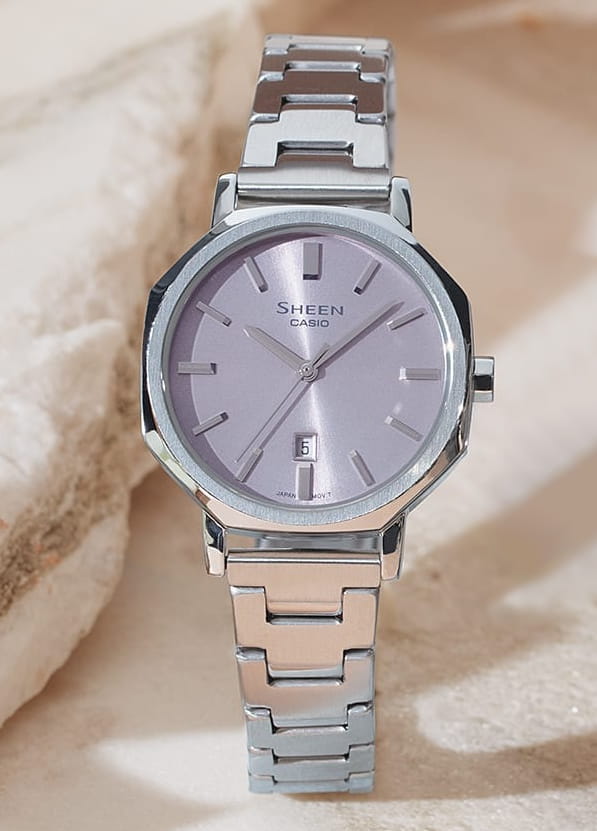 Casio Casio Sheen SHE-4554D-8A , наручные женские часы фото под углом