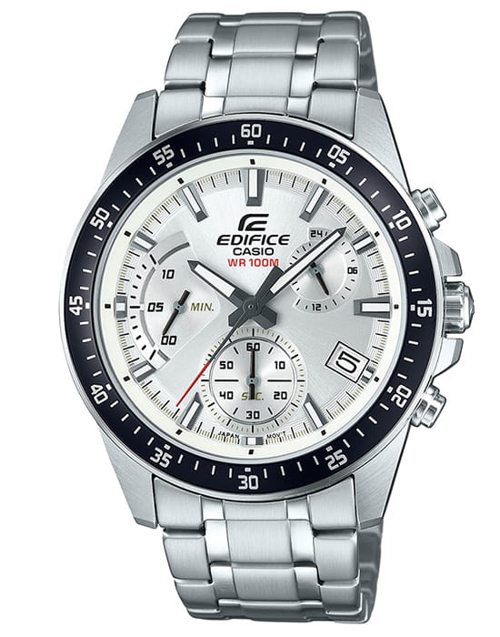 Casio Casio Edifice  EFV-540D-7A EFV EFV-540D-7A кварцевые мужские часы серебристый циферблат, браслет нержавеющая сталь — вид спереди