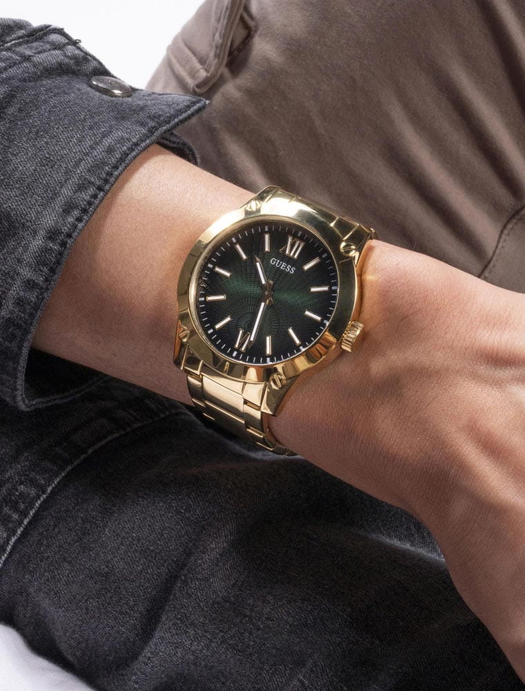 Guess Guess Crescent GW0574G2,  сша мужские часы на браслете сталь c pvd покрытием боковой вид