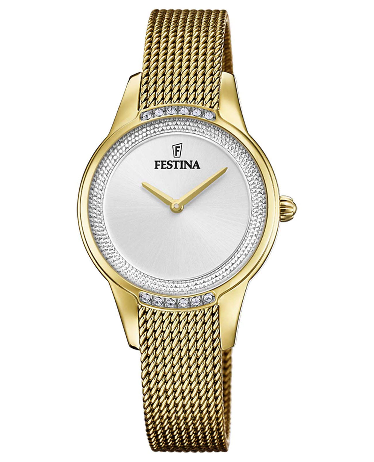 Festina Festina Mademoiselle F20495/1  F20495/1 кварцевые женские часы серебристый циферблат, браслет нержавеющая сталь с pvd-покрытием — вид спереди