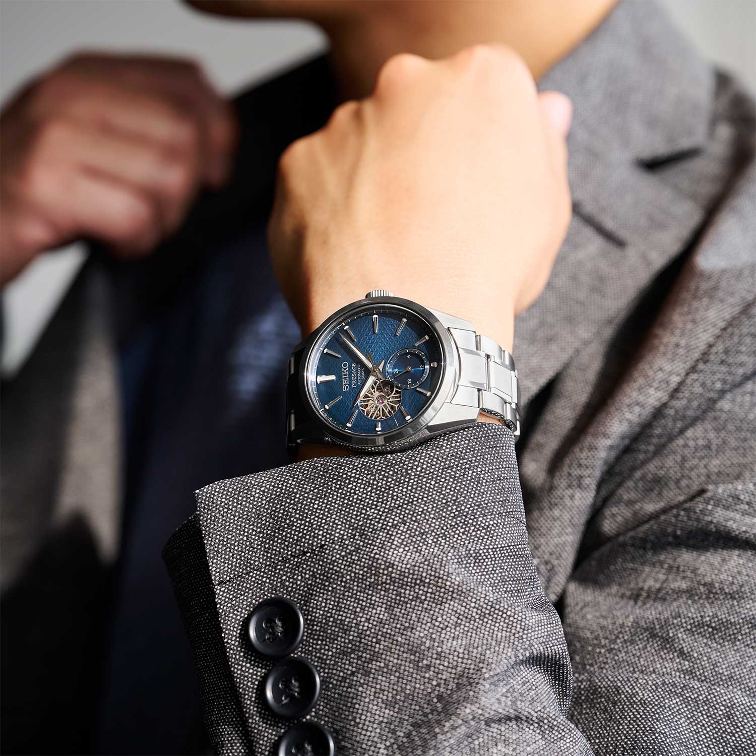 Seiko Seiko Presage Sharp Edged Series SPB417, presage япония мужские часы на браслете нержавеющая сталь боковой вид