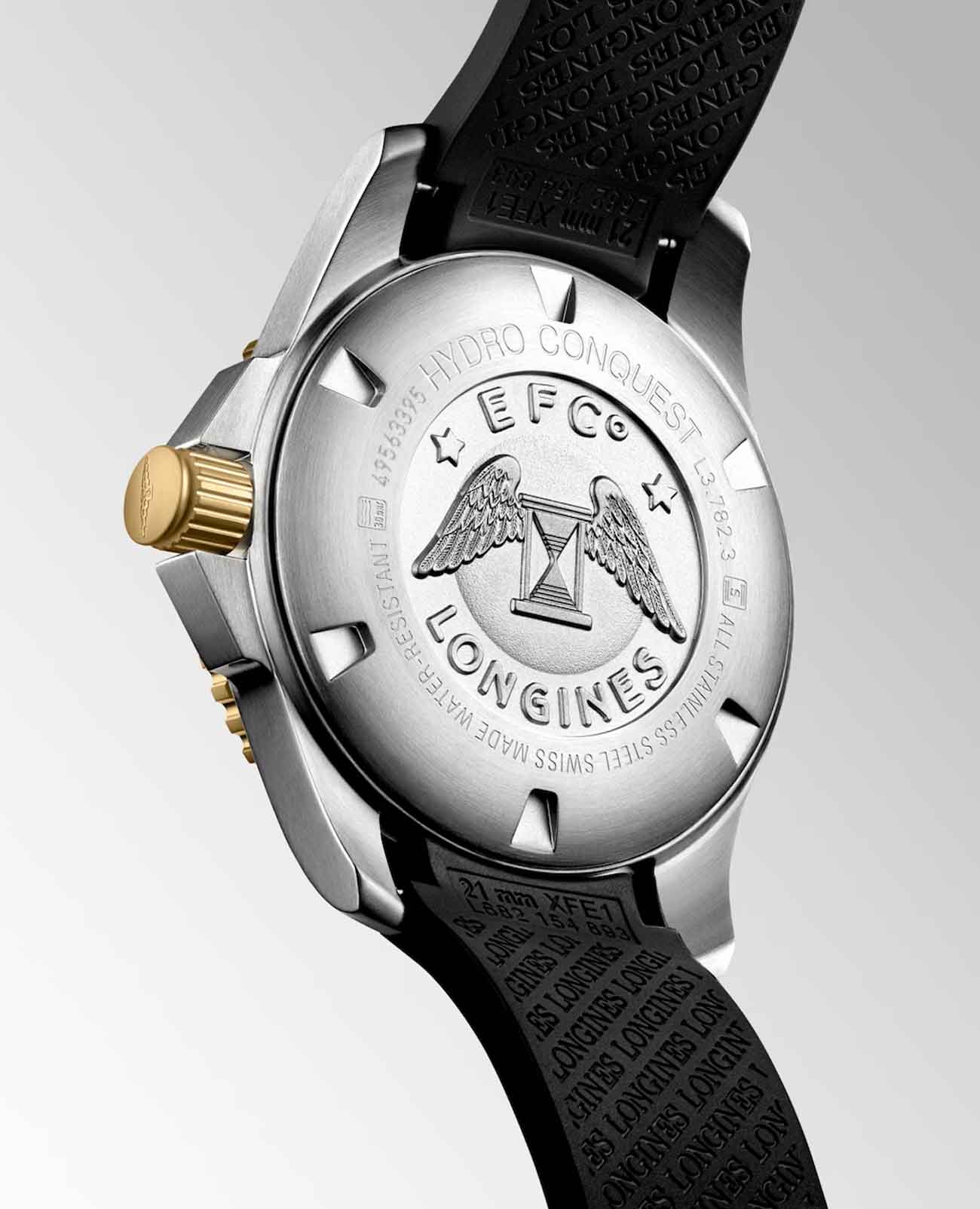 Оригинальные часы Longines Longines HydroConquest L3.782.3.56.9 механические калибр механизма l888 общий вид