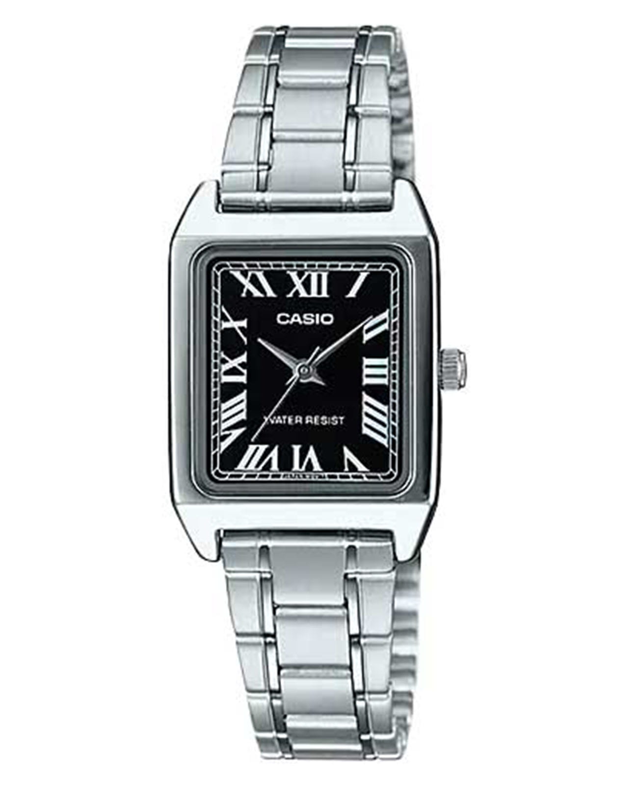 Casio Casio Collection LTP-V007D-1B  LTP-V007D-1B кварцевые женские часы черный циферблат, браслет нержавеющая сталь — вид спереди