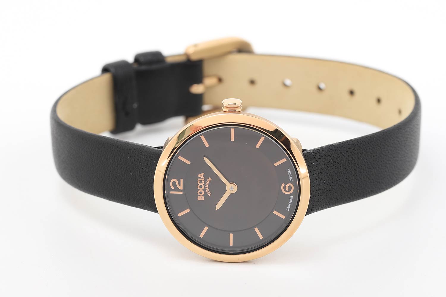 Boccia Titanium Boccia Titanium 3266-03,  германия женские часы на браслете кожаный боковой вид