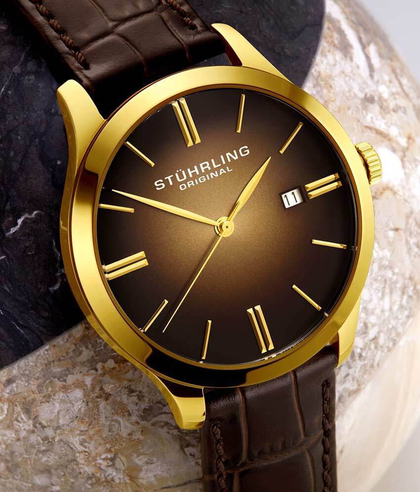 Оригинальные часы Stuhrling Stuhrling Symphony 4014.2 кварцевые калибр механизма  общий вид