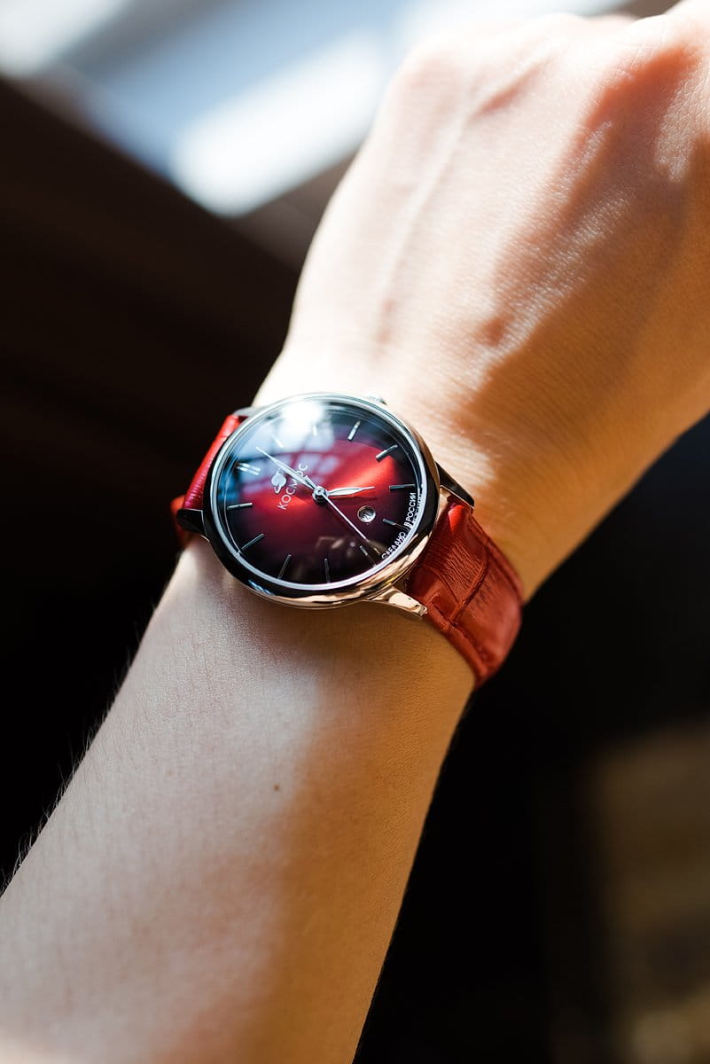 Космос Космос Созвездие K 601.15.35,  россия женские часы на браслете кожаный боковой вид